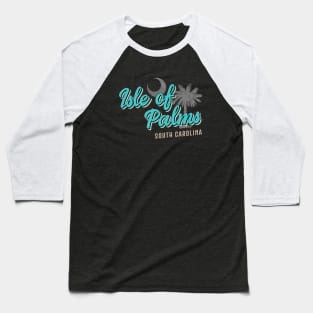 Isle of Palms South Carolina Vintage Script Palmetto Baseball T-Shirt